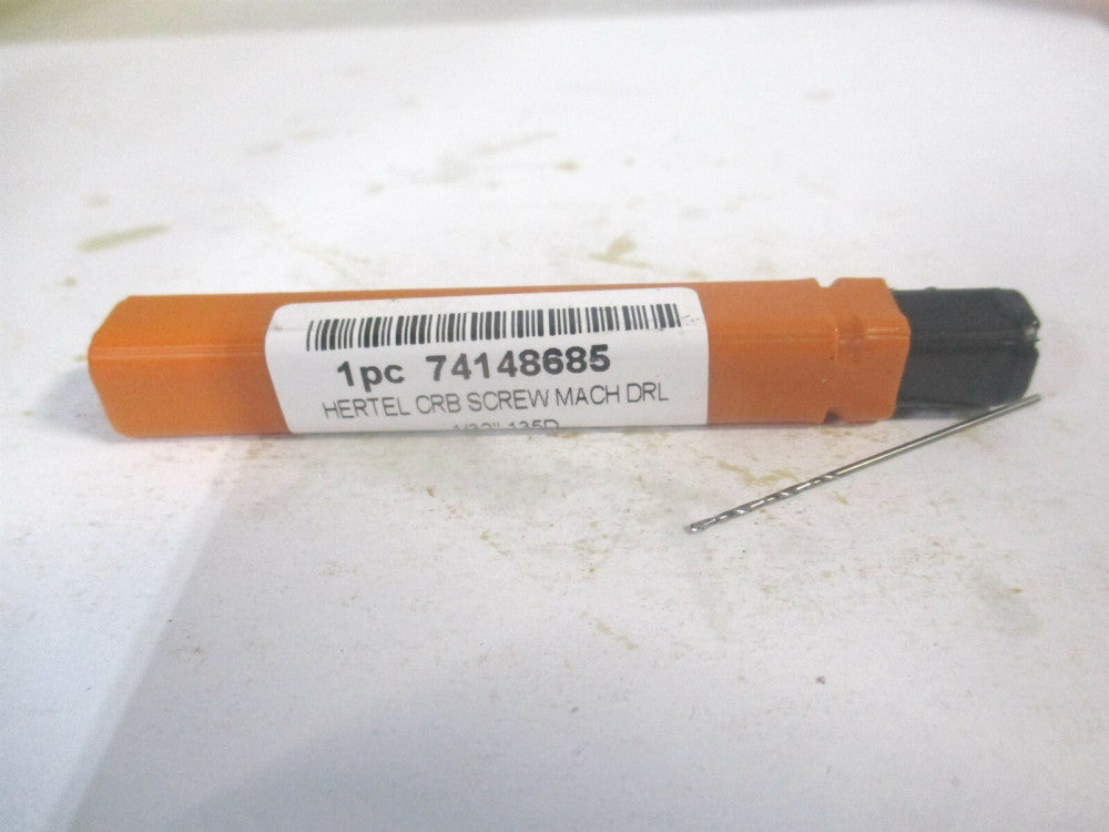(74148685) 1/32" x 3/8" x 1-1/8" OAL 135° Spiral Carbide Screw Machine Drill Bit