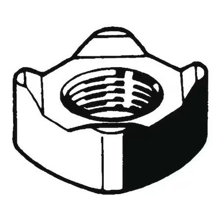 Zoro Select M14020.080.0001 Hex Weld Nut, M8-1.25, Steel, 14 Mm Wd, 15 13/32 Mm