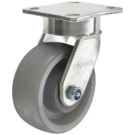 Zoro Select P25s-N080k-14-H10-002 Swivel Plate Caster,Nylon,8 In.,2000 Lb.