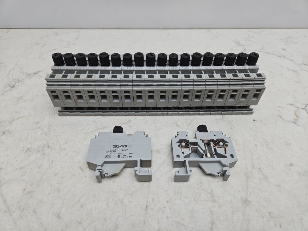 20 Pack Wago 282-128 Fuse Holder Terminal Block 2 Conductor 
