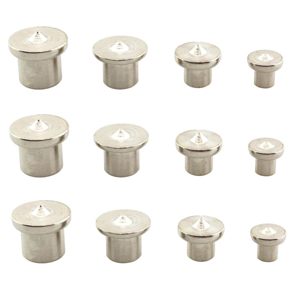 3 Sets 12 PCS Hollow Round Wood Pin Locator Dowel Point Mortise Centre Plug