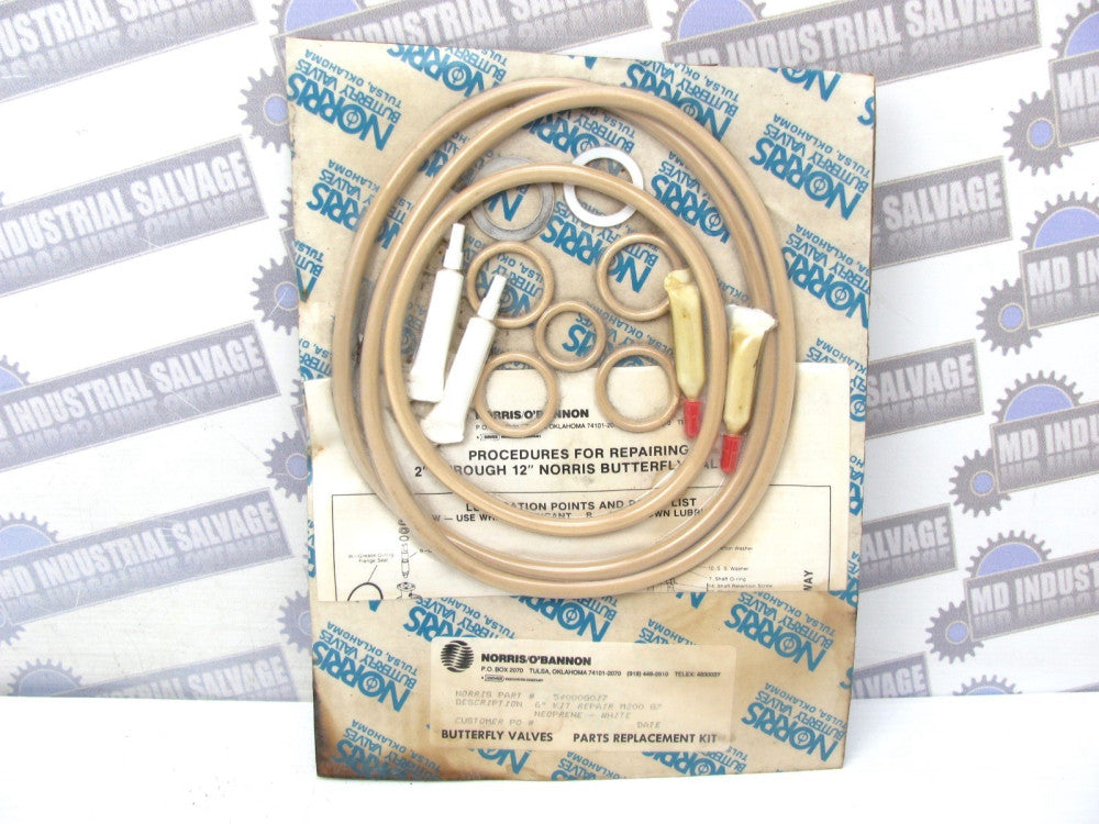 NORRIS - 54000G017 - 6" BUTTERFLY REPAIR KIT M200 G7 - Neoprene White - (NOS)