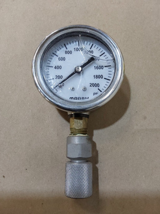 2" Marsh Liquid Filled Pressure Gauge 0-2000 Psi 