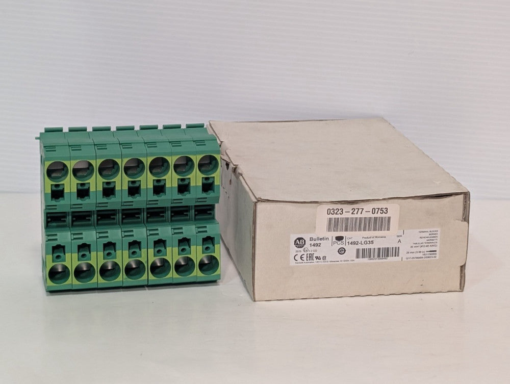 (7) Allen-Bradley Bulletin 1492-LG35 Ser A 35 mm² Spring-Clamp Terminal Blocks