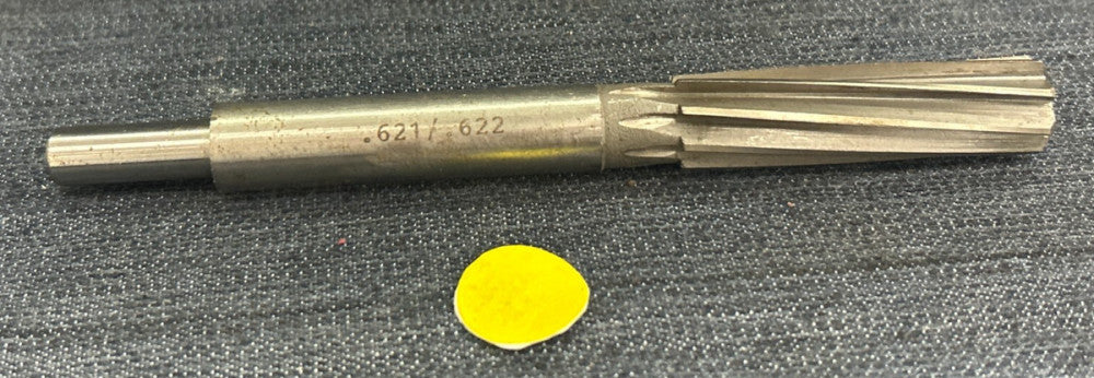 UNBRANDED .621 / .622  HS HAND REAMER  6-1/4" OAL  2-1/4" LOC