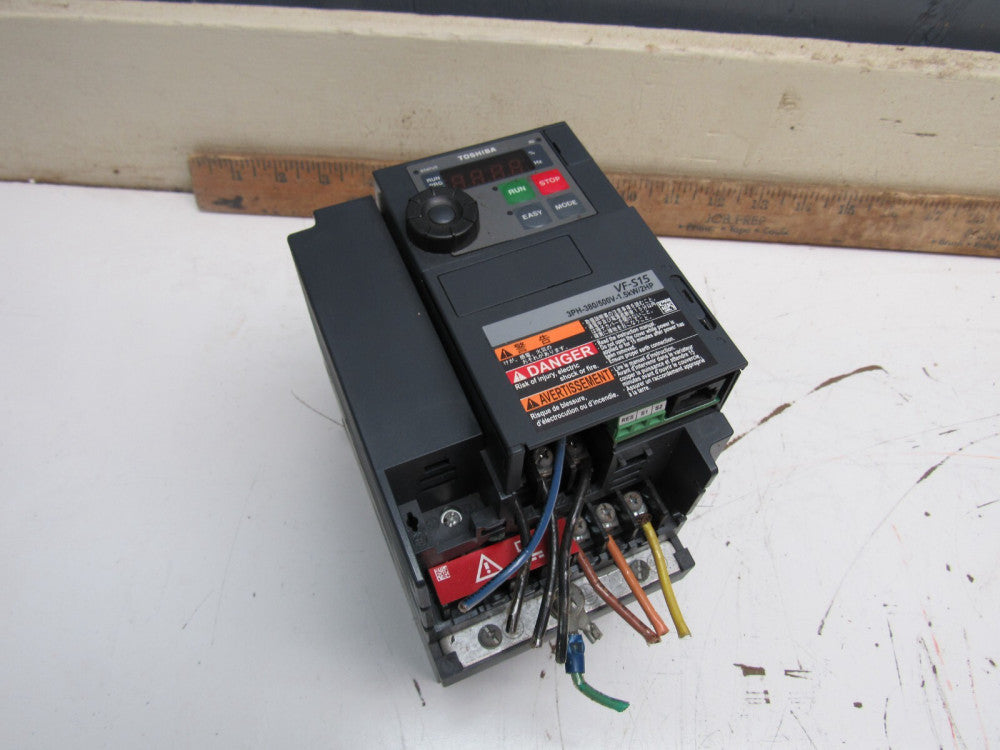 TOSHIBA TRANSISTOR INVERTER VFS15-4015PL1-W1 1.5KW 3.1KVA 2HP XLNT USED TAKEOUT