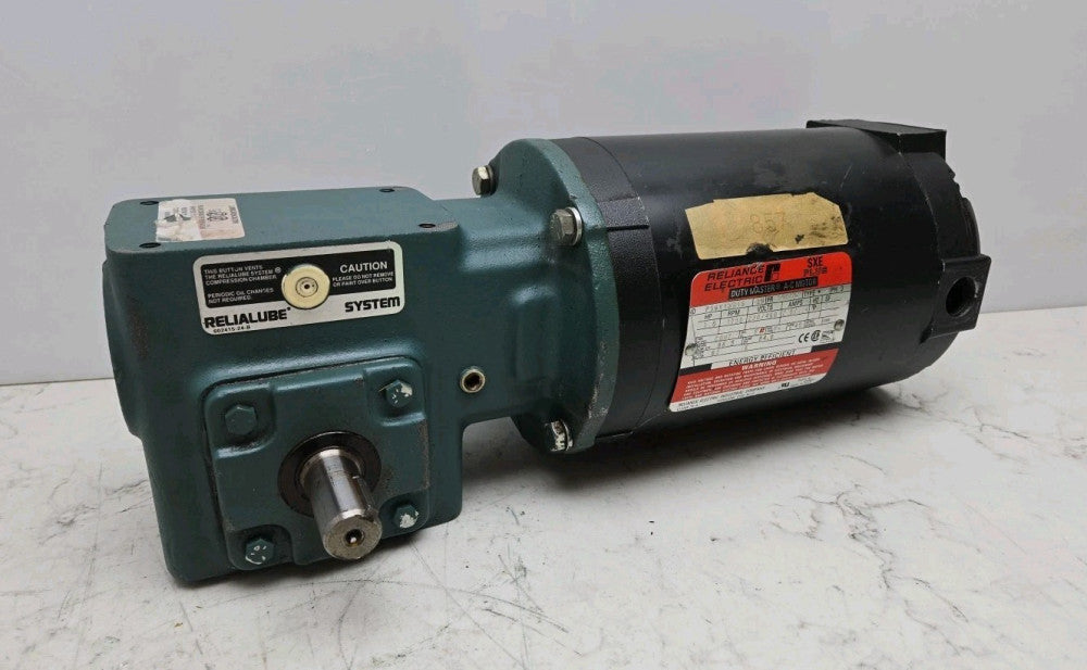Reliance P56X1531S 1 Hp Motor 3Ph 1750 Rpm Dodge MR94751 Gear Reducer 10:1 *READ