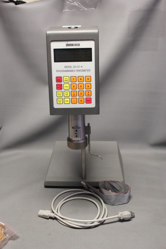 BROOKFIELD PROGRAMMABLE RHEOMETER/VISCOMETER WITH BASE UNIT DV-III+