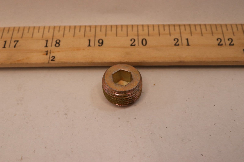 Male Thread Hex Socket Plug Zinc Steel 3/8" NPT  