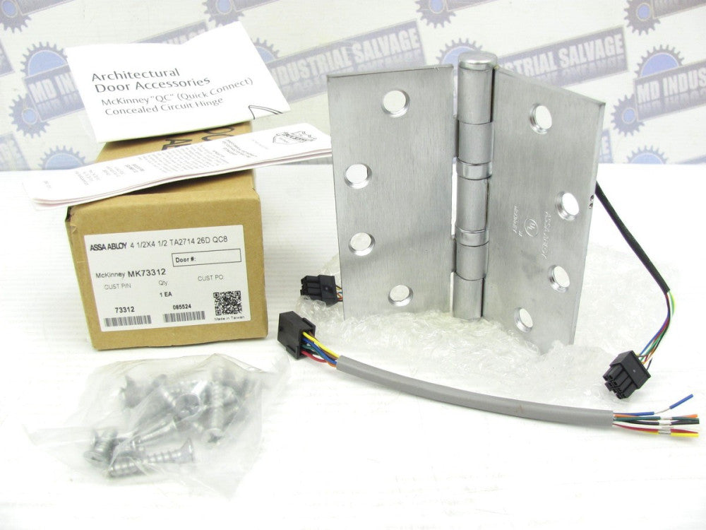McKinney ASSA ABLOY - MK73312 - 4-1/2 in CONCEALED CIRCUIT HINGE - (NEW in BOX)
