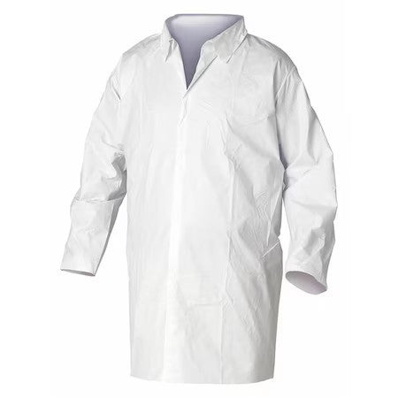 Kleenguard 36264 Kleenguard A20 Lab Coat, Smmms, Snaps Closure, White, Xl, 30 Pk