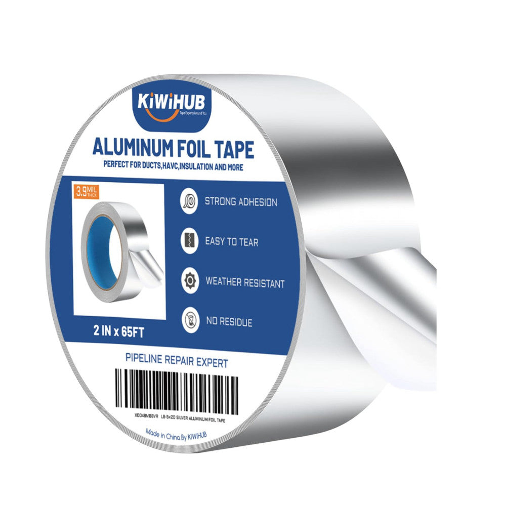 KIWIHUB Aluminum Foil Tape2 inch x 65ft3.9MilHeavy Duty HVAC TapeInsulation A...