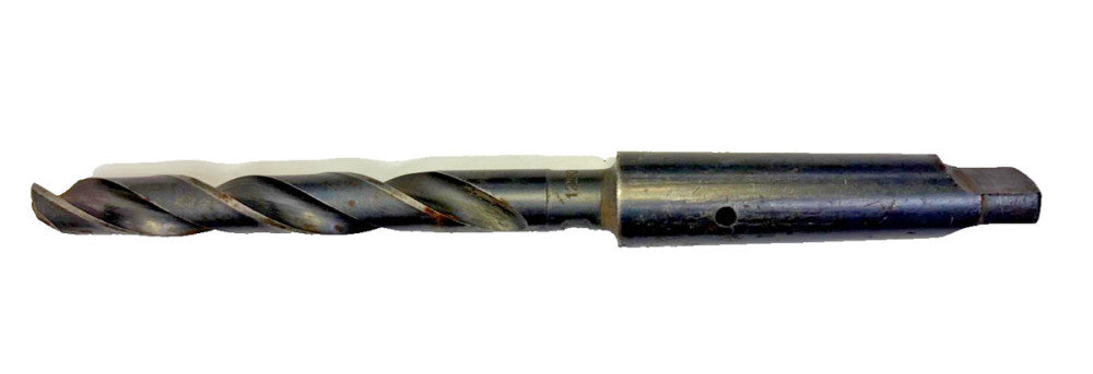 UNION TWIST #3 MORSE TAPER SHANK DRILL BIT, SPIRAL 2 FLUTE, OAL 9-3/4