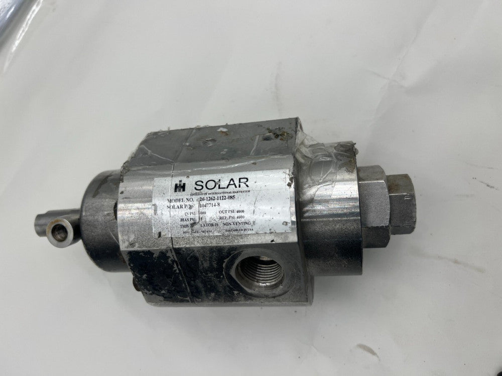 Solar I.H. Hydraulic Pressure Relief Valve P/N 1047714-8 6000-4000 PSIG