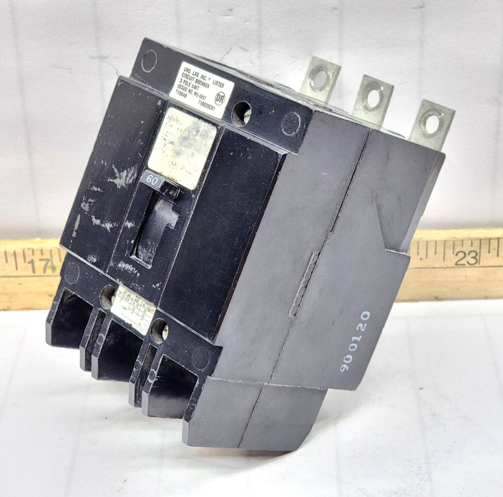Siemens 60 Amp Bolt-On Circuit Breaker 480/277 VAC 3 Pole  BQCH3B060