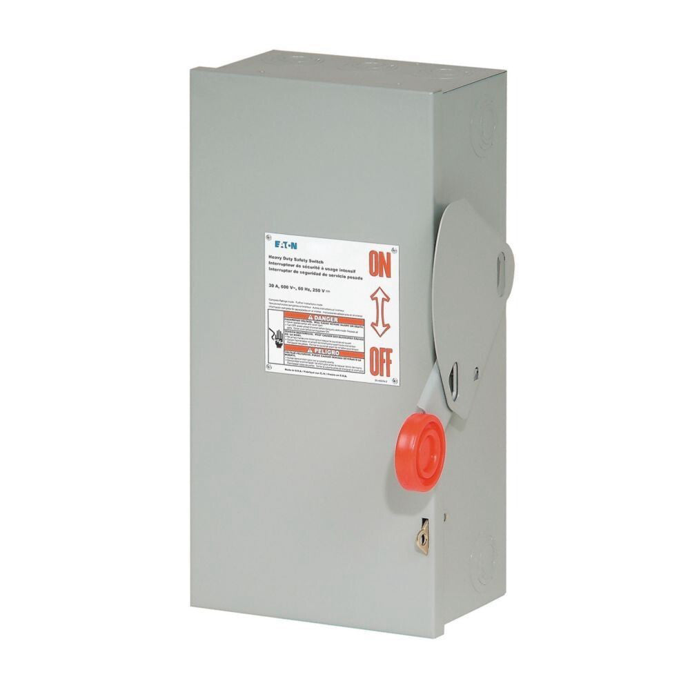 NEW EATON DH262FGK SAFETY SWITCH 60 AMP 2 POLE 600 VAC NEMA 1 FUSIBLE
