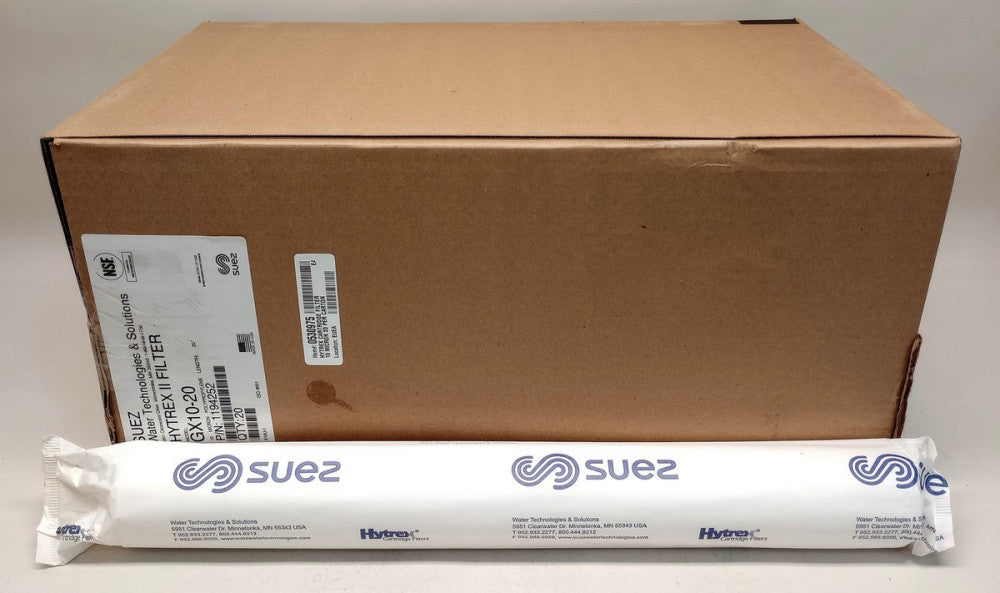 SUEZ 1194252 Hytrex II 10 Micron Filter Cartridge 20" GX10-20 (Box Of 20)