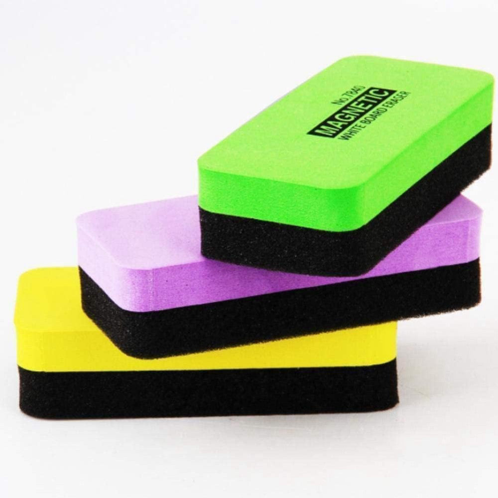 1Pc  Color Dry Erase Eraser Magnetic Whiteboard Chalkboard Eraser, Blackbo