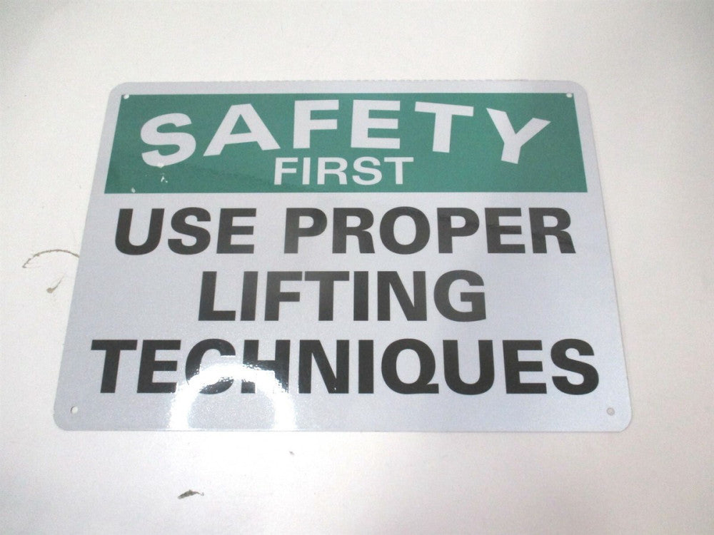 Lyle (U7-1261-RA_14X10) 10" x 14" Safety First Use Proper Lifting Techniques 