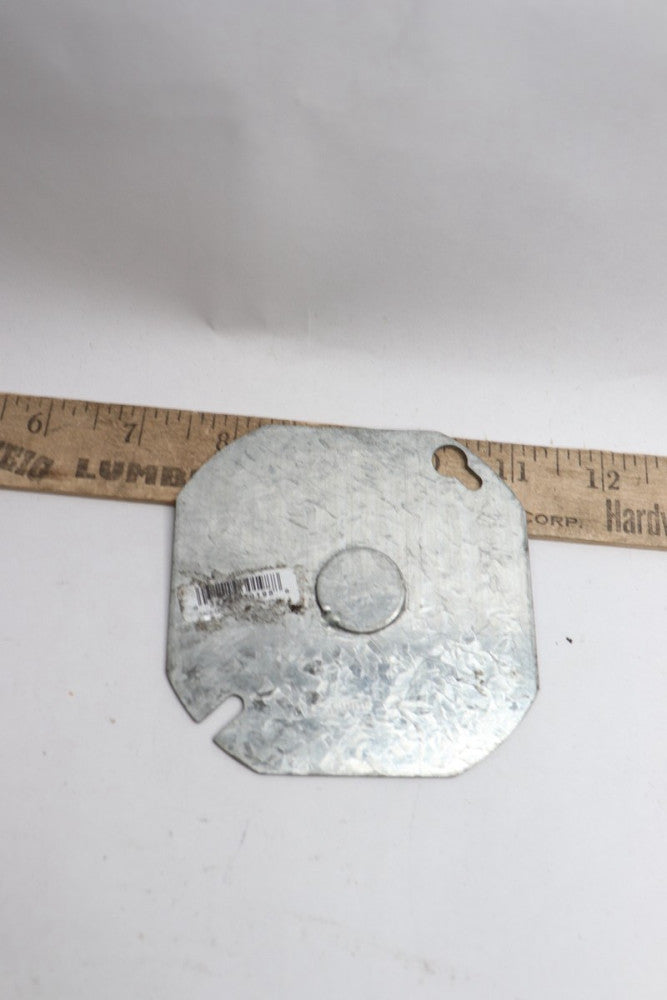 Pre-Galvanized Steel Flat Box Cover 4" x 4"