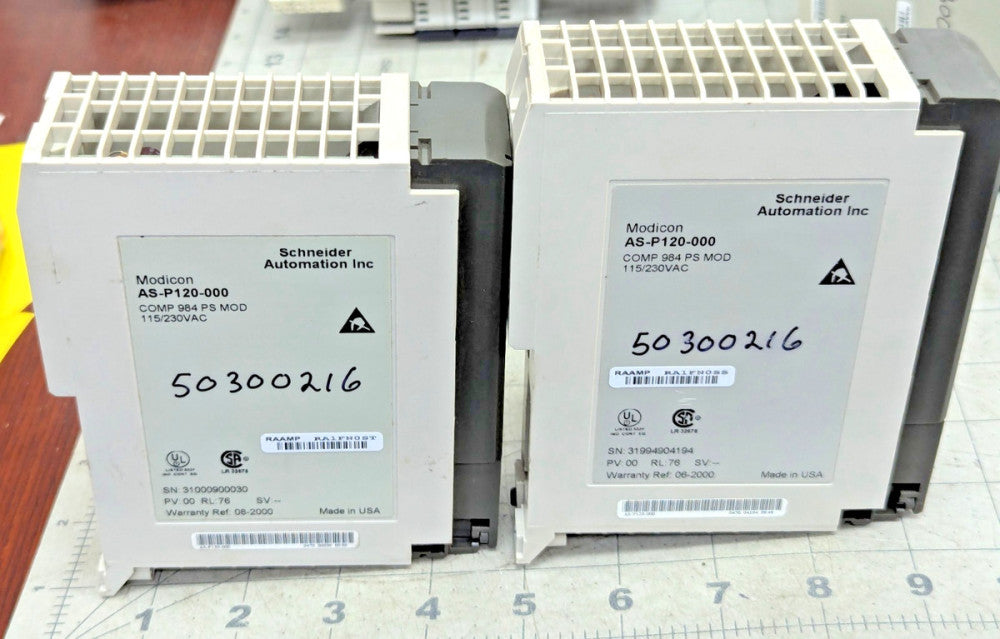 2 Pack SCHNEIDER AUTOMATION MODICON AEG AS P120 000 TSX  Auxiliary Power Supply