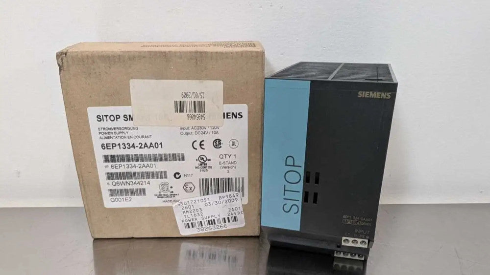 Siemens 6EP1334-2AA01 Power Supply 120/230VAC 4.1/2.4A to 24VDC 10A