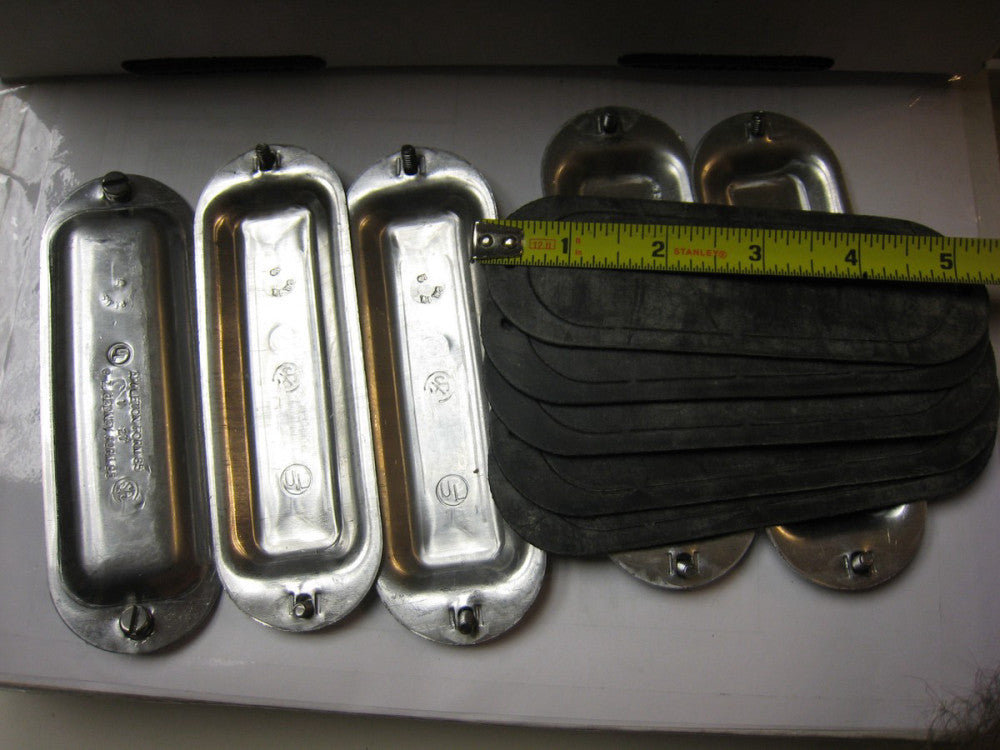 5 yes 5 - APPLETON 1" Aluminum COVER PLATES  With GASKETS new-old shelf stock