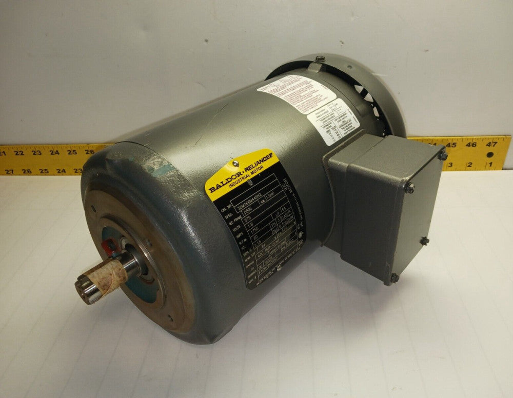 NEW BALDOR 1.5 HP IEC MOTOR 115/230/460/575 VAC 1755 RPM 3 PHASE D80C FRAME
