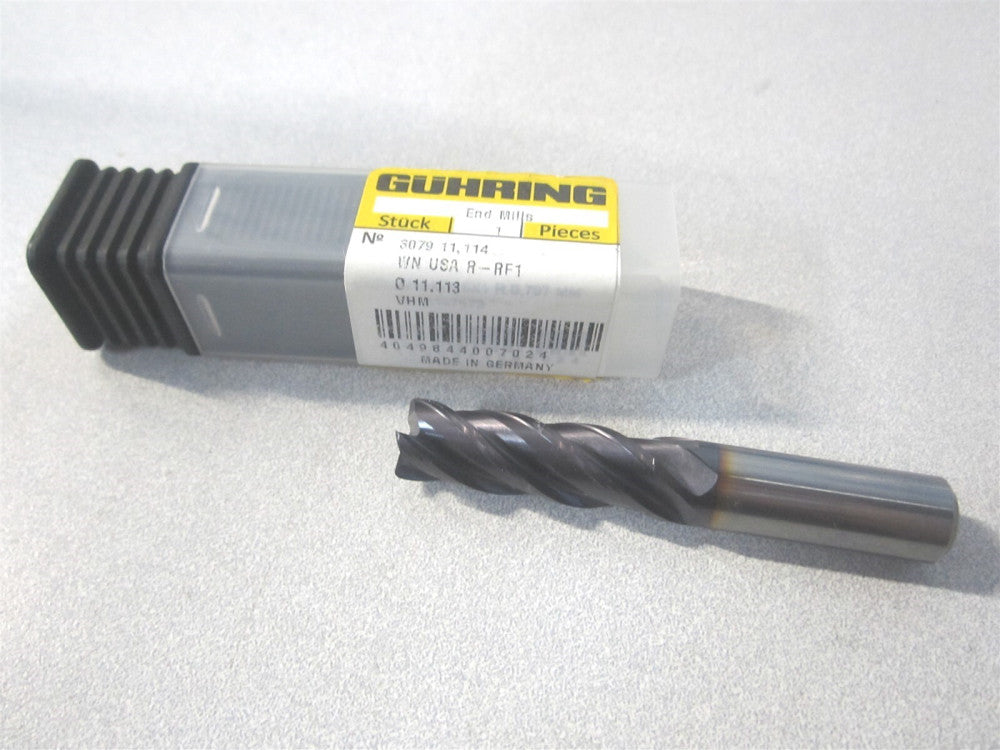 Guhring (9030790111140) 7/16x1-1/4x7/16x2-3/4 Carbide 4Fl Corner Radius End Mill