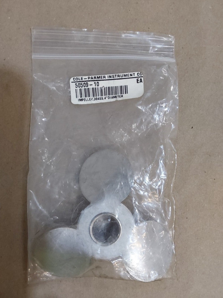 Cole-Parmer - 50509-10 Impeller - 304SS, 4" Diameter - NEW