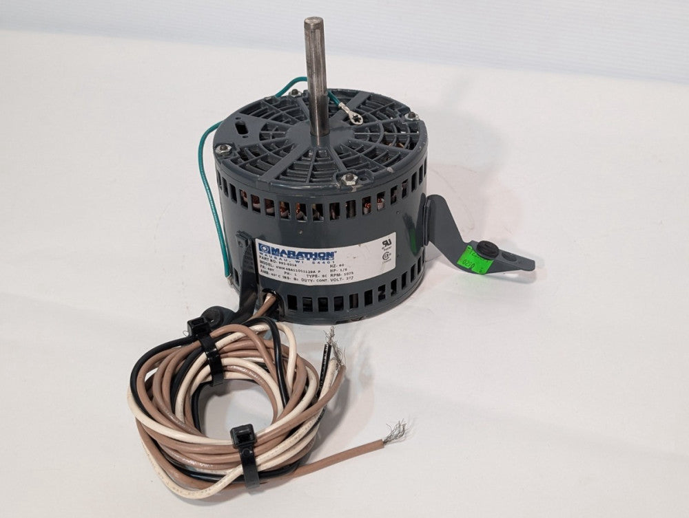 Marathon HWM48A11011129A-P Cont. Duty Motor, 1/6HP, 1075RPM, 1PH, 48Y, 992-0316