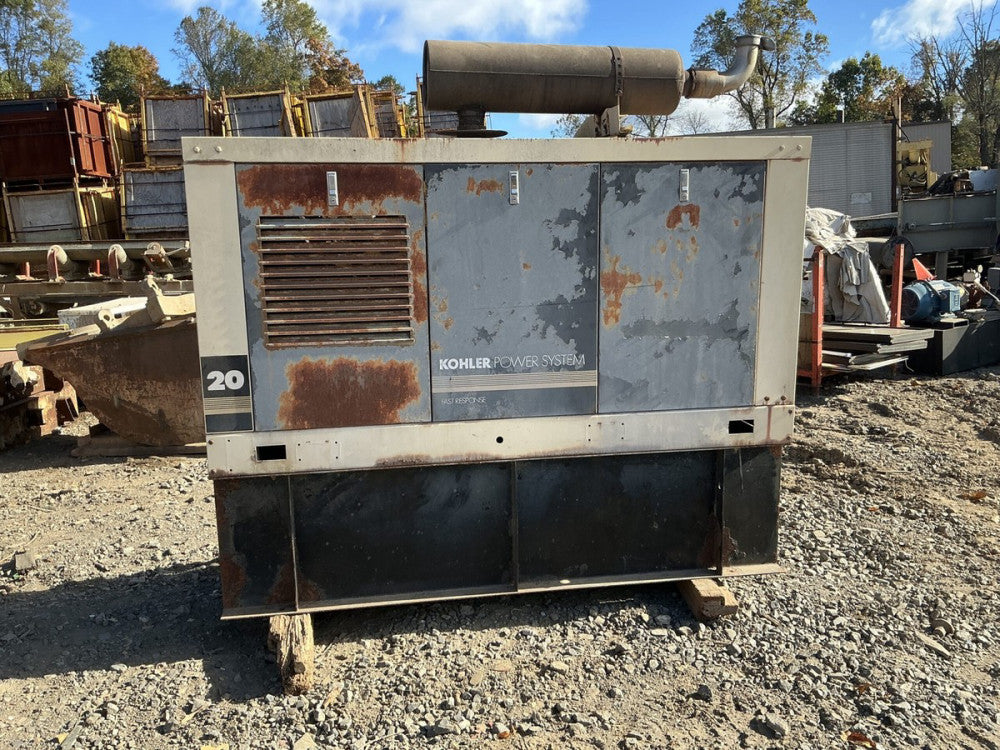 1993 Kohler 20R0ZJ81 25 KW Diesel Generator standby John Deere 4039 3 Phase
