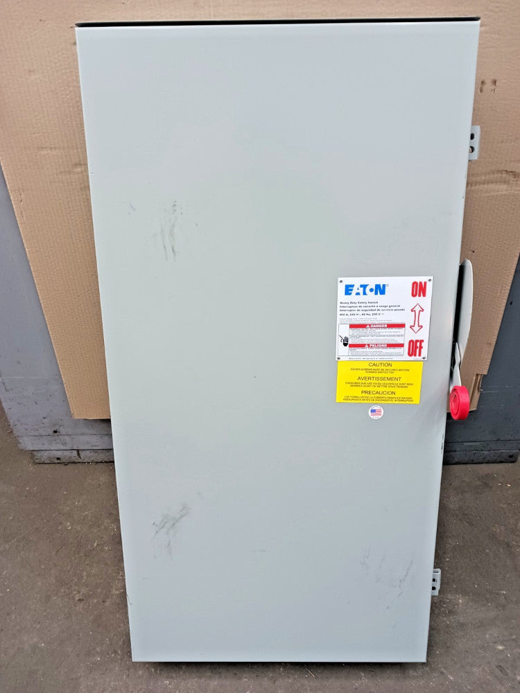 New Eaton 400 Amp Fusible Heavy Duty Safety Switch 2 Pole 240 VAC 3R DH225NRK