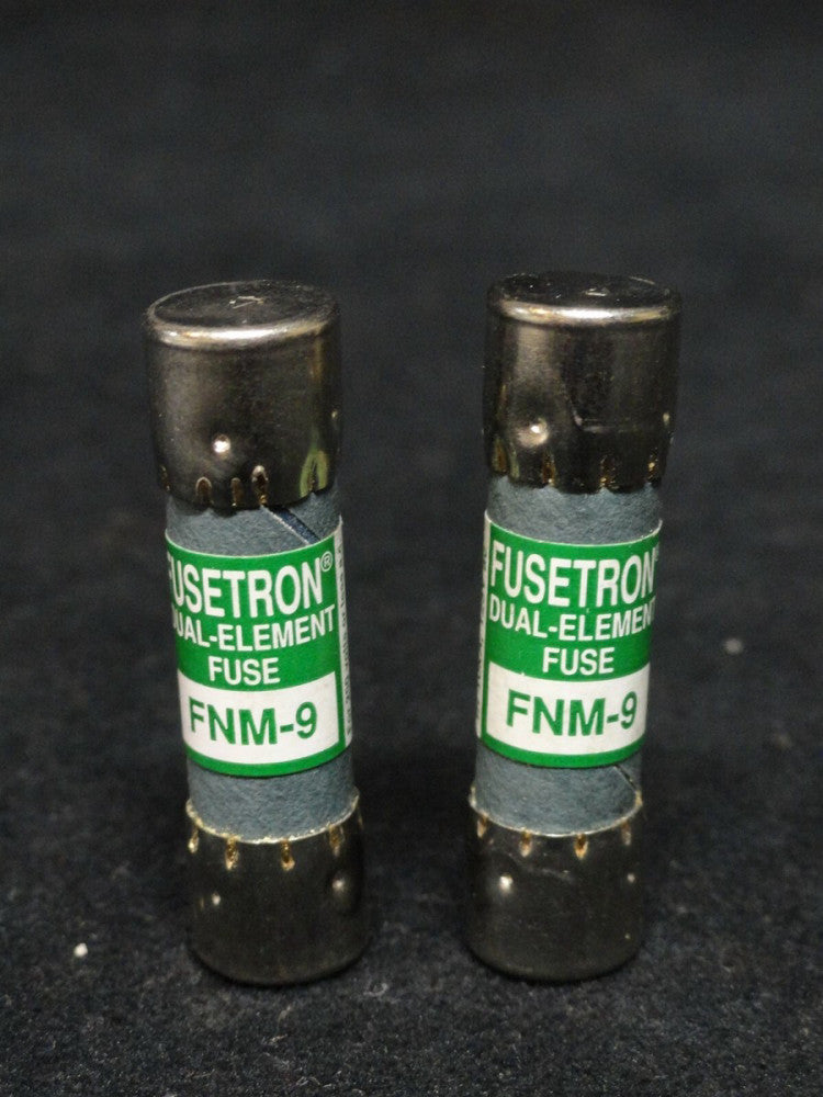 LOT OF 2 ~ BUSSMAN ~ FUSETRON ~ FNM-9 ~ FUSE ~ NEW ~ 250 VAC ~ Dual Element