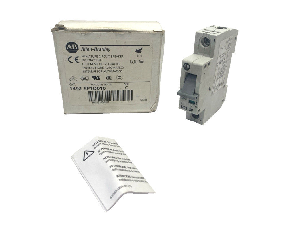 Allen Bradley 1492-SP1D010 Ser. C Miniature Circuit Breaker 1A 1-Pole