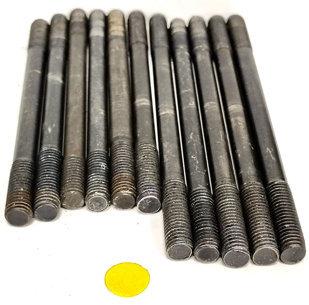 UNBRANDED 1/2" X 13 DOUBLE ENDED STUDS MALLEABLE STEEL BLACK OXIDE  LOT OF 11