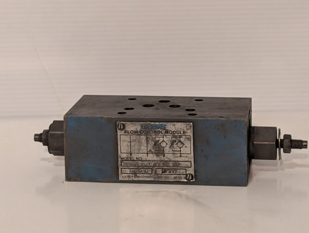 Vickers DGMFN 5 Y AW BW 20 Flow Control Valve