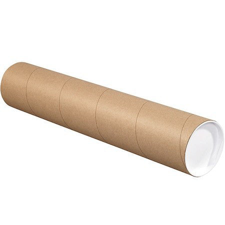 Crownhill P4018k Mailing Tube, 18Inlx4in.Dia, Brown, Pk15
