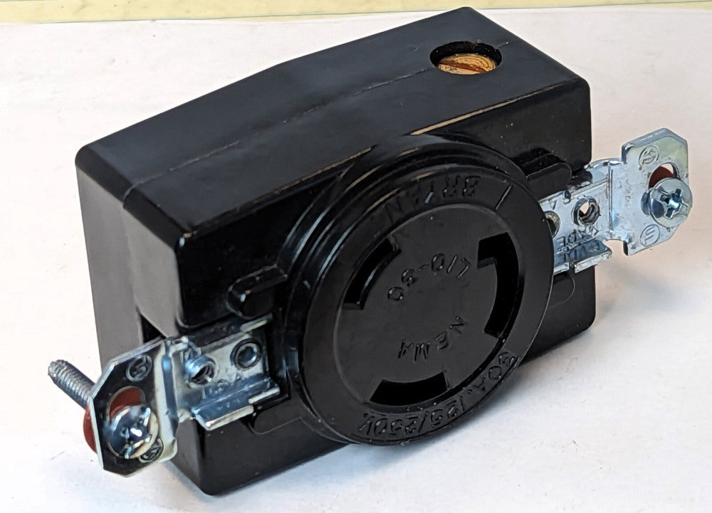 Bryant Locking Receptacle 30A 125/250V L10-30R Black (71030FR) [OF18]