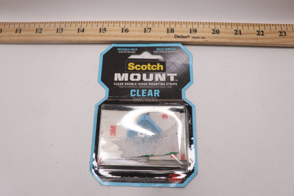 (4-PK) Scotch Clear Double-Sided Mounting Strips 1 x 3 in., 8-Ct. 410P-ST