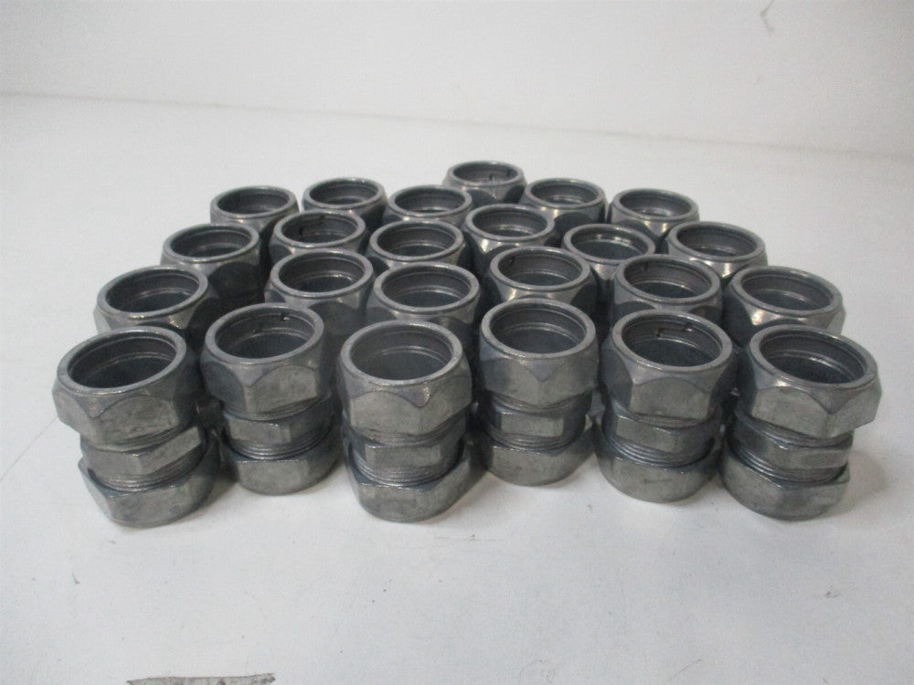 (5XC10) 3/4x1-25/32 Zinc Compression Coupling For Use With EMT Conduit - Qty 24 