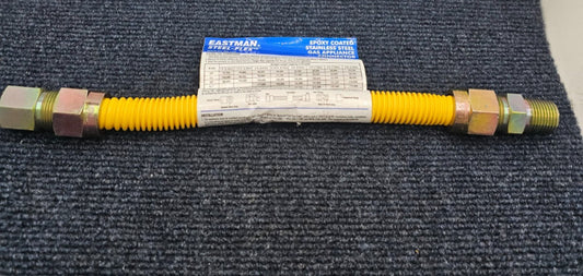 ( QTY 3 ) EASTMAN STEEL-FLEX 30YE515012: 5/8 in. OD Epoxy-Coated Gas Connector