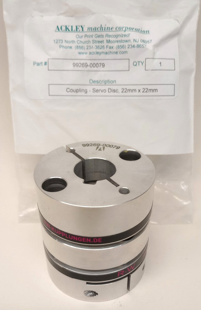 ACKLEY 99269-00079 Aluminum Coupling Servo Disc 22mm Bore RW-Kupplungen