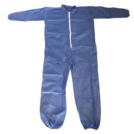 Condor 26W821 Disposable Coverall, Collared, 5Xl, Polypropylene, Zipper,