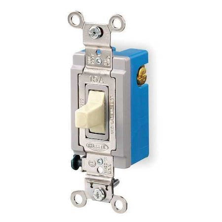 Hubbell Wiring Device-Kellems Hbl1381i Wall Swtch, 1-Pol, 120/277V, 15A, Ivry,