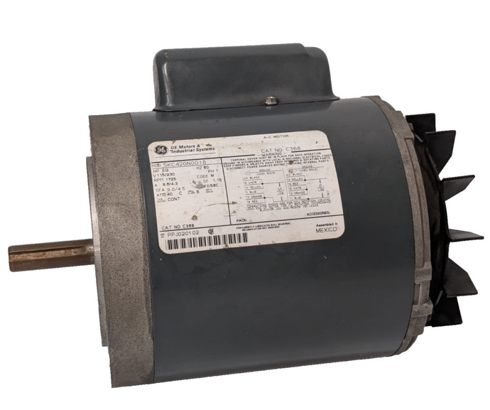 GE General Motors & Industrial Systems 5KC42GN0018 A-C Motor, C368, 1/2 HP, 1 Ph