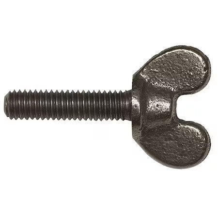 Zoro Select 1-Cdl-02-M7- Thumb Screw, 1/4"-20 Thread Size, Wing, Plain Iron,