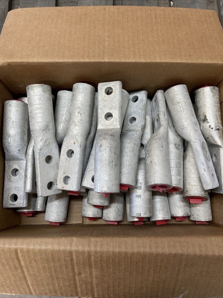 1- Burndy YA39AM2 Hylug Compression Terminal 2 Hole 750 Kcmil Aluminum New