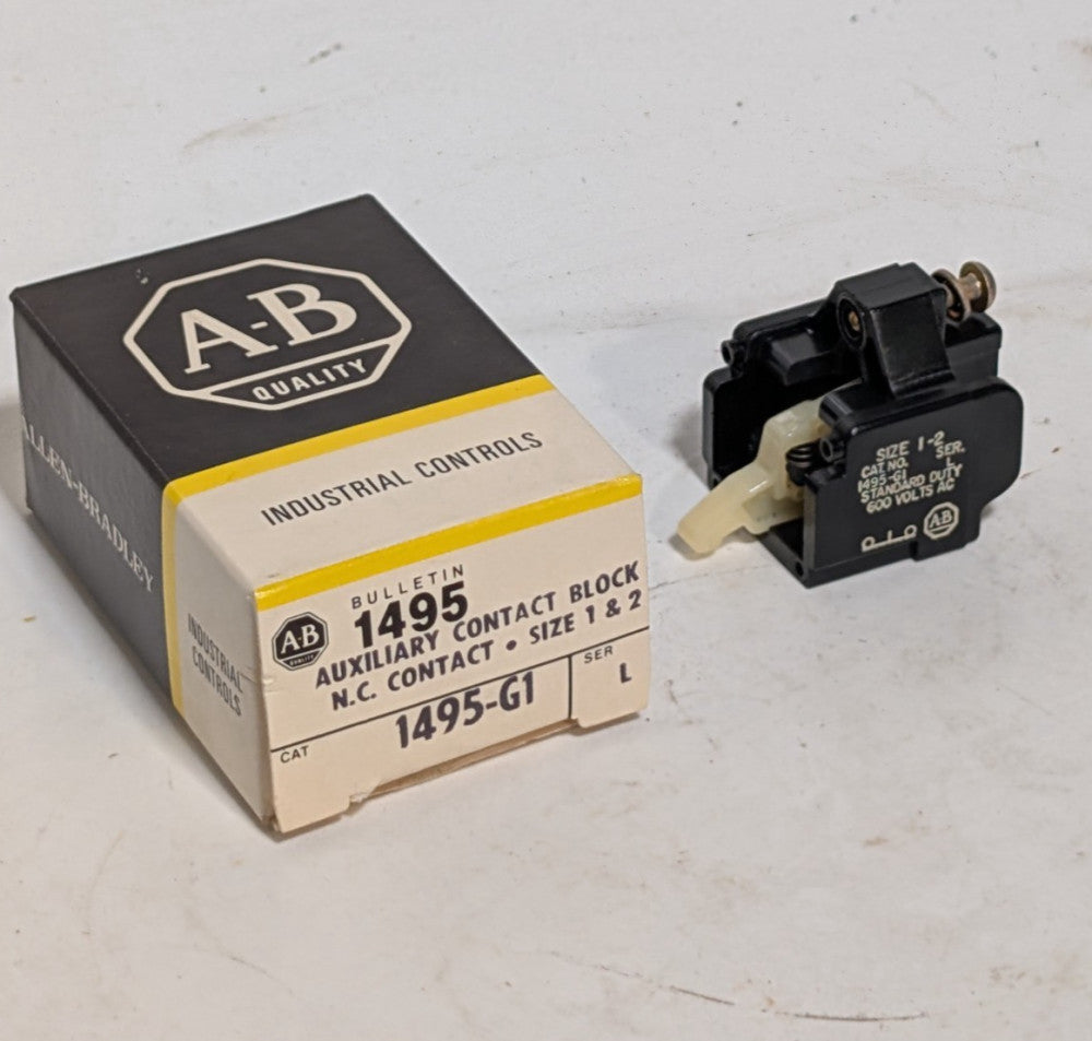 Allen-Bradley 1495-G1 Ser L Bulletin 1495 Size 1-2 Auxiliary N.C. Contact Block