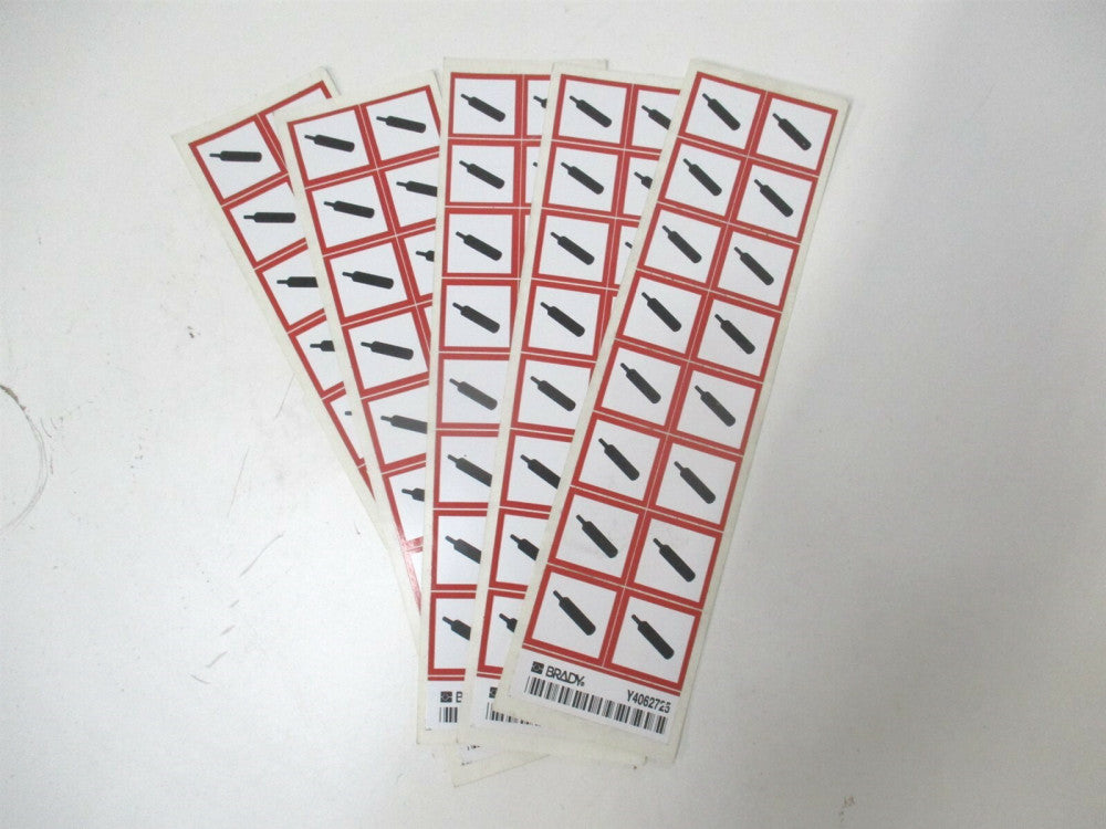 Brady (118834) 1" x 1" Vinyl GHS Gas Pressure Symbol Label 16ct. - Lot of 5